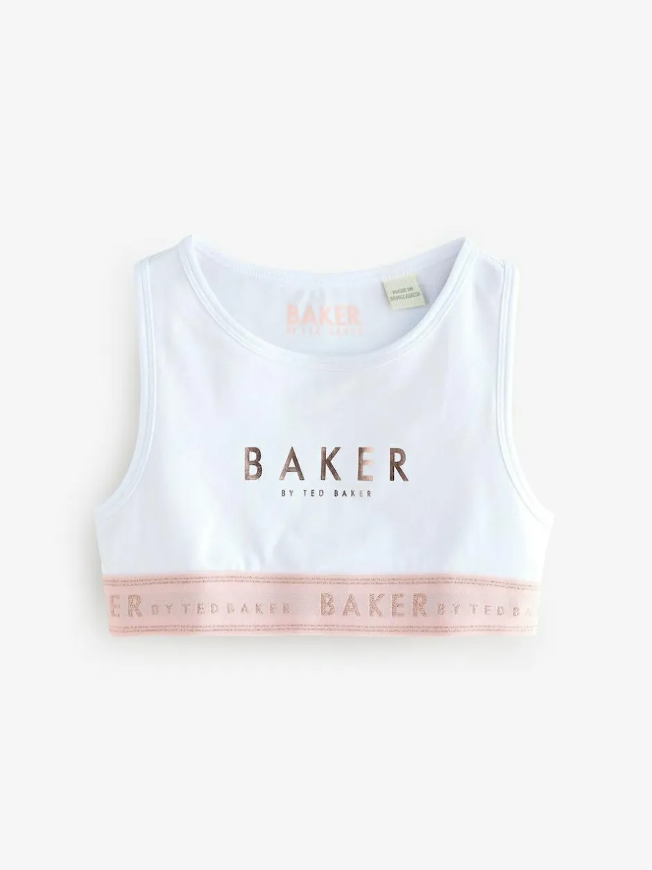 Baker by Ted Baker Crop Tops 3 Pack Pink/Black/White Clearance