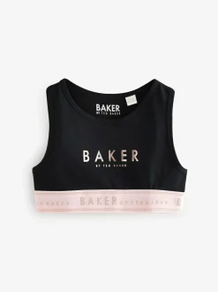 Baker by Ted Baker Crop Tops 3 Pack Pink/Black/White Clearance