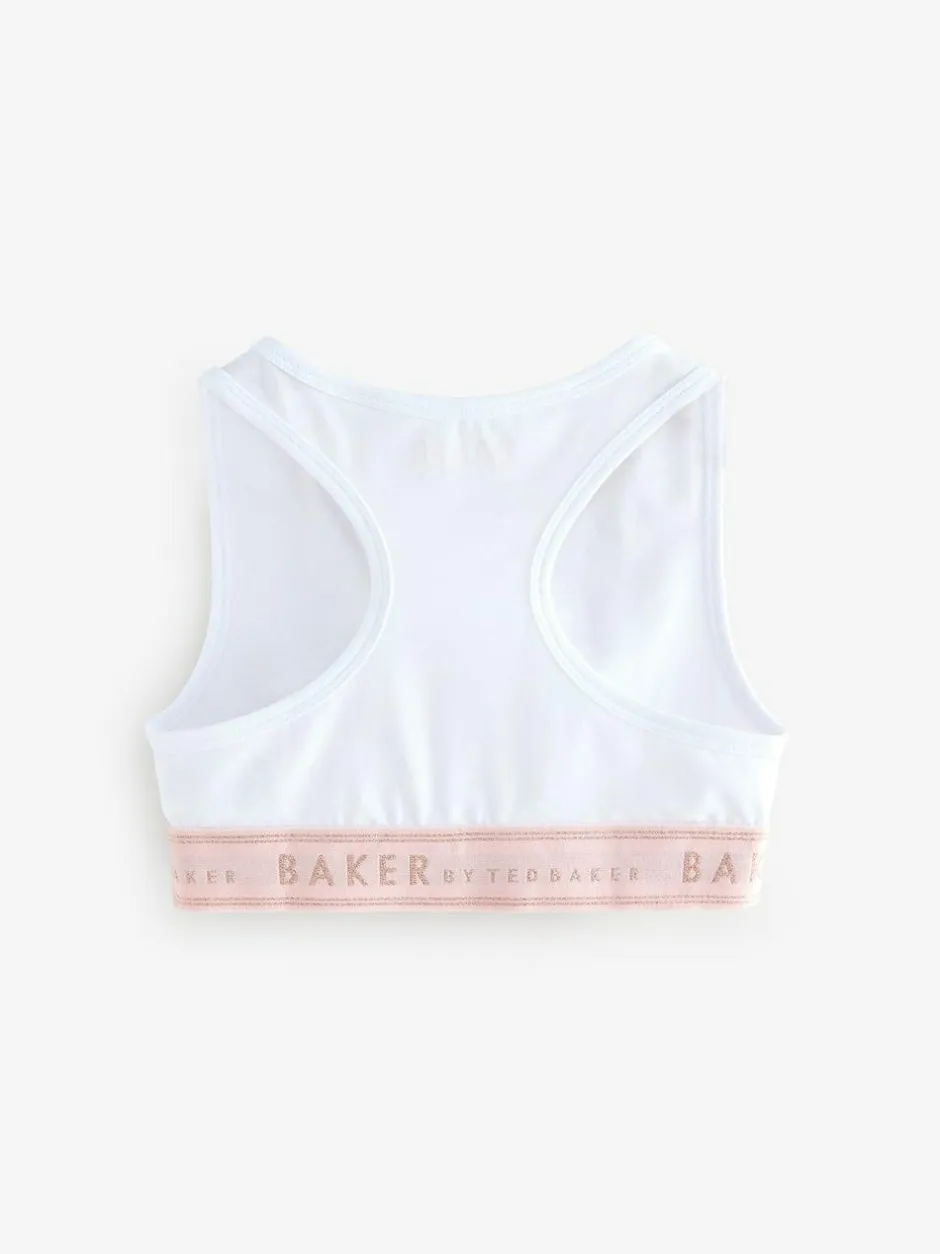 Baker by Ted Baker Crop Tops 3 Pack Pink/Black/White Clearance