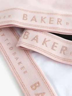 Baker by Ted Baker Crop Tops 3 Pack Pink/Black/White Clearance