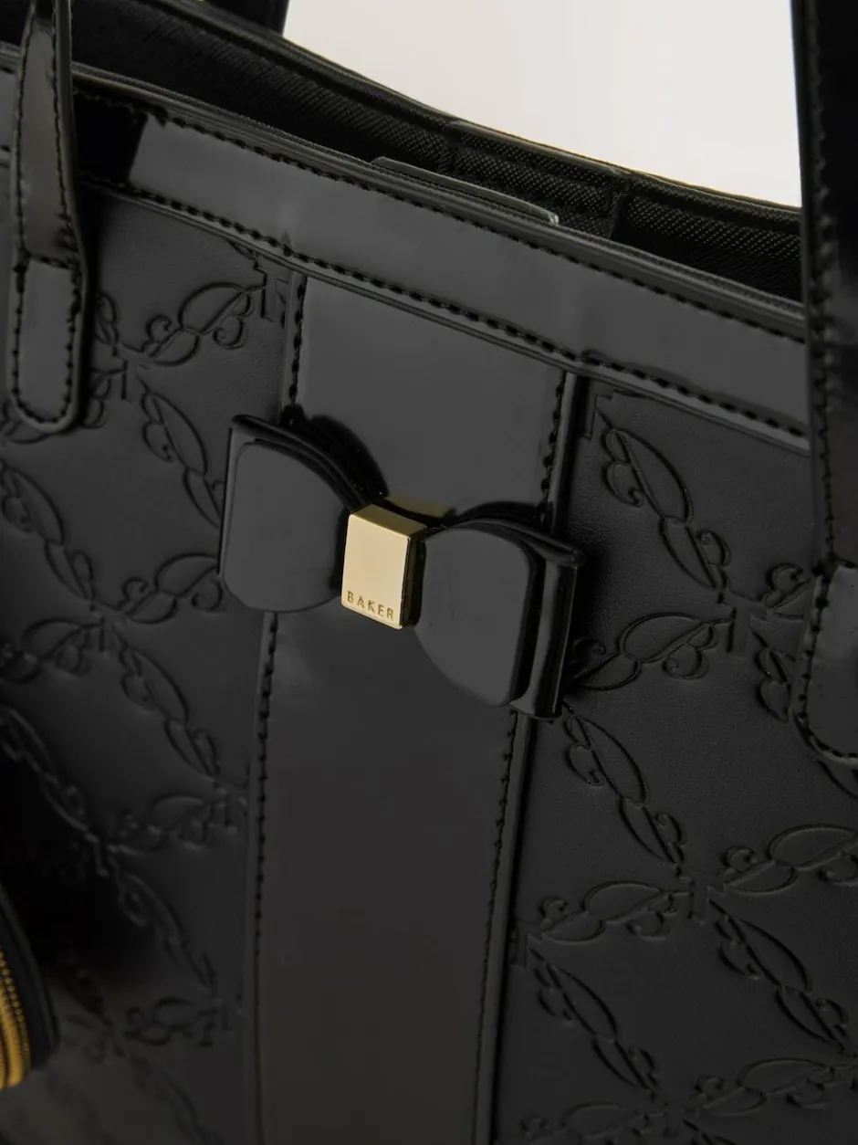 Baker by Ted Baker Embossed PU Tote Bag Black Hot