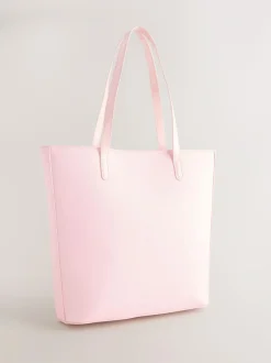 Baker by Ted Baker Embossed PU Tote Bag Pink New