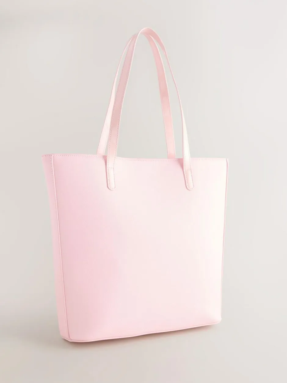 Baker by Ted Baker Embossed PU Tote Bag Pink New