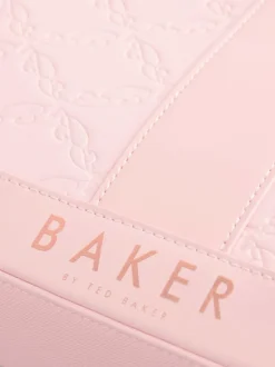 Baker by Ted Baker Embossed PU Tote Bag Pink New