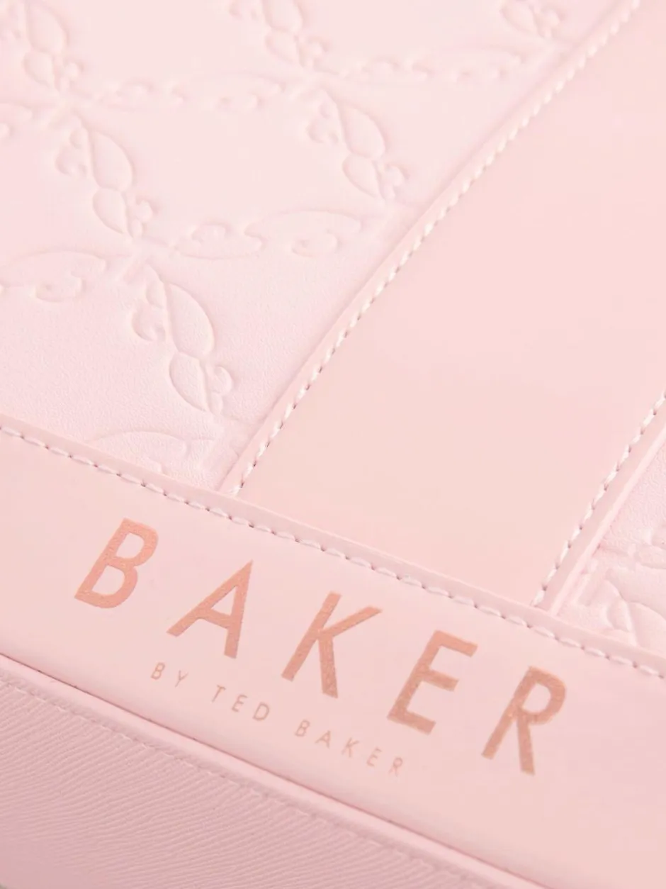 Baker by Ted Baker Embossed PU Tote Bag Pink New