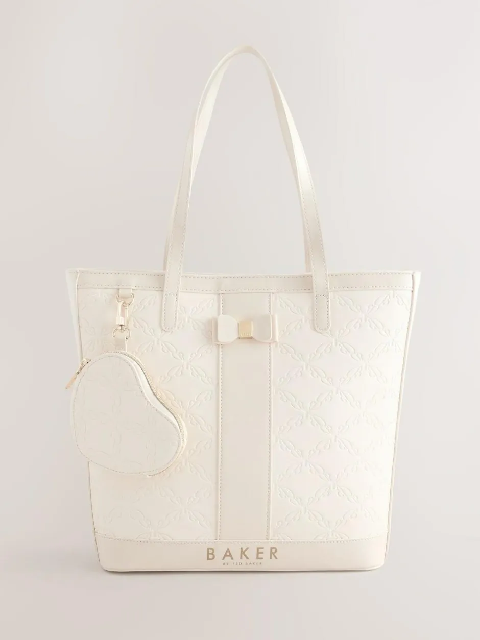 Baker by Ted Baker Embossed PU Tote Bag Bone Discount