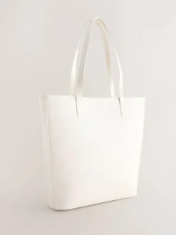 Baker by Ted Baker Embossed PU Tote Bag Bone Discount