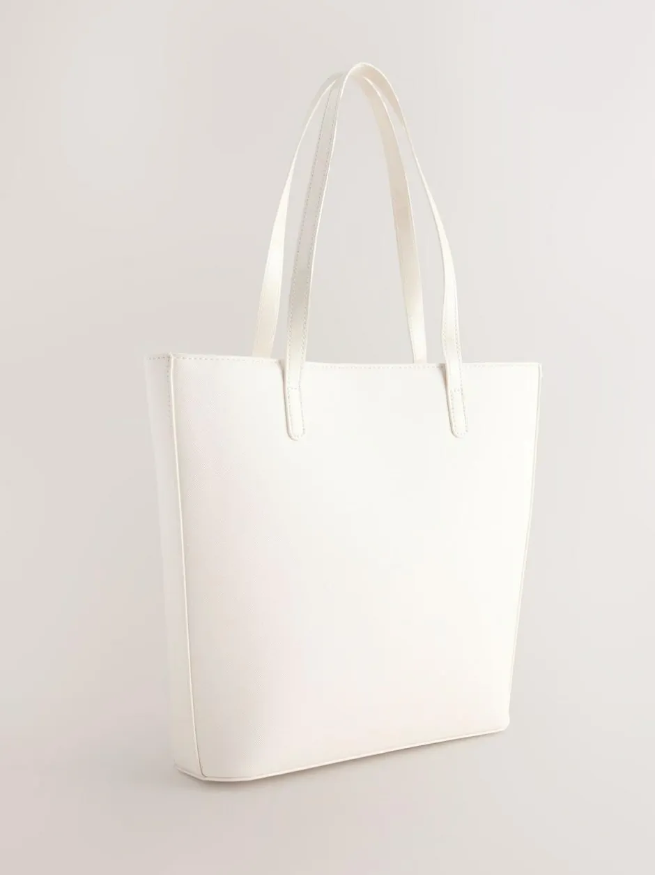 Baker by Ted Baker Embossed PU Tote Bag Bone Discount