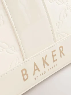 Baker by Ted Baker Embossed PU Tote Bag Bone Discount