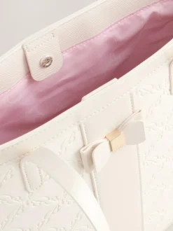 Baker by Ted Baker Embossed PU Tote Bag Bone Discount
