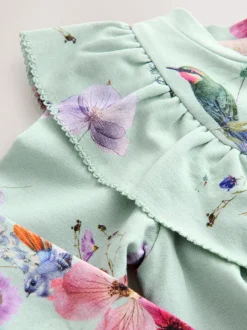 Baker by Ted Baker Frill Detail Jersey Dress Mint Green Hot
