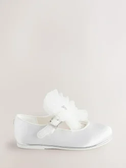 Baker by Ted Baker Girls Mary Jane Bow Occasion Shoes White Discount