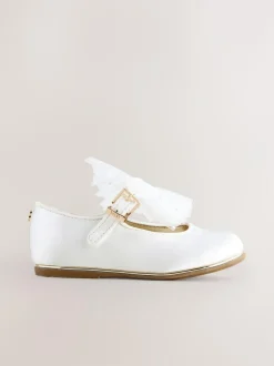 Baker by Ted Baker Girls Mary Jane Bow Occasion Shoes Ivory Hot