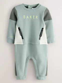 Baker by Ted Baker Green Panel Romper Hot