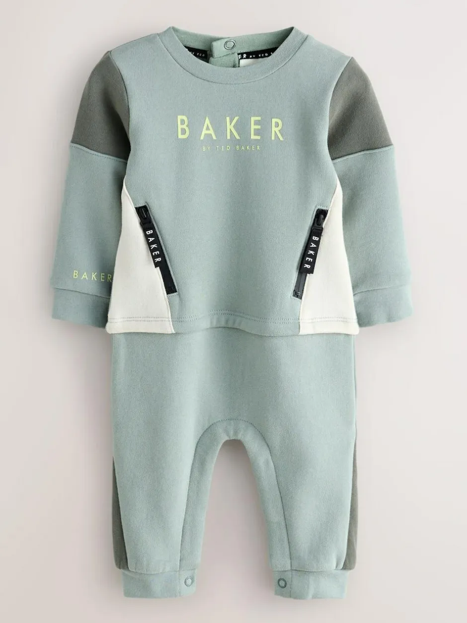 Baker by Ted Baker Green Panel Romper Hot