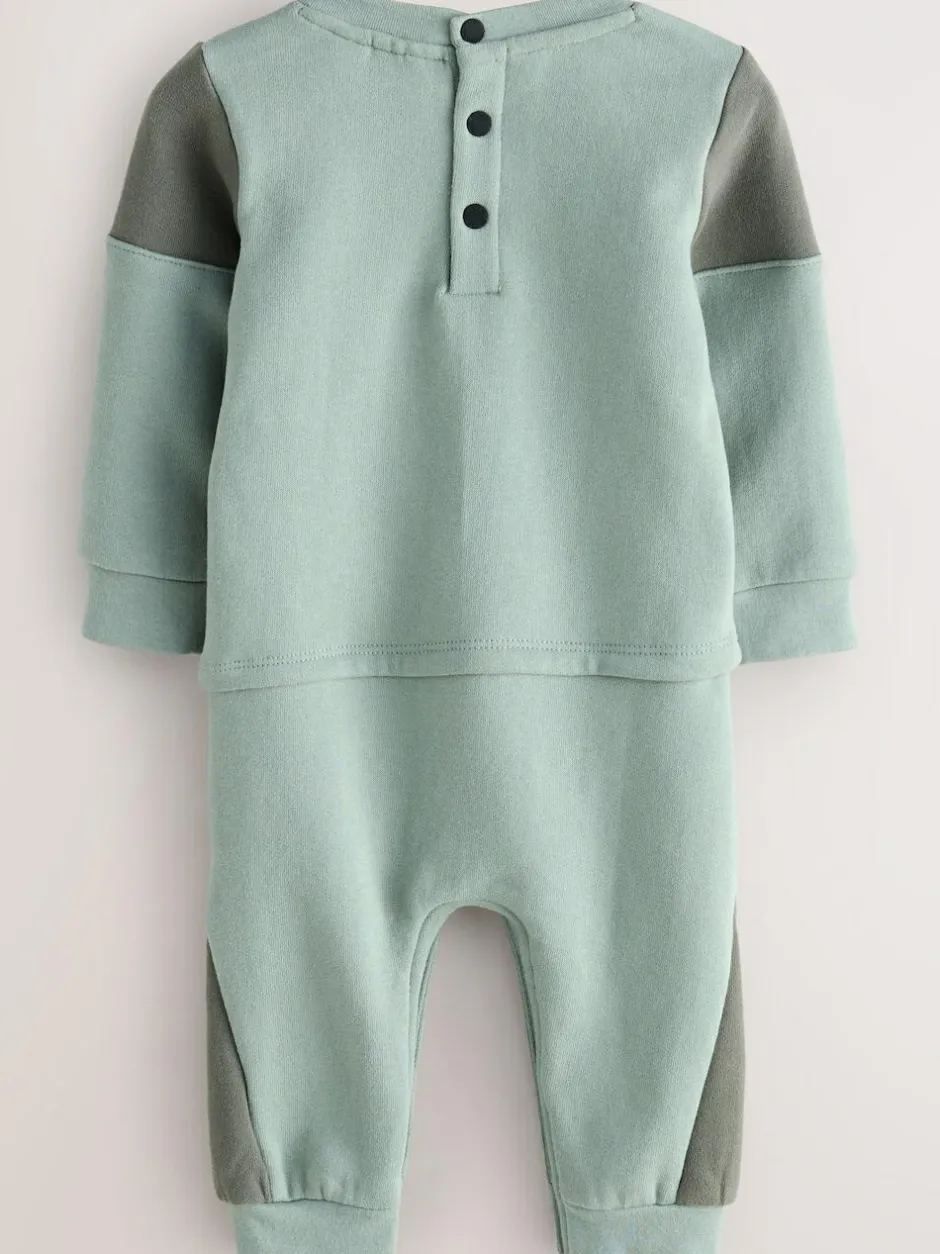 Baker by Ted Baker Green Panel Romper Hot