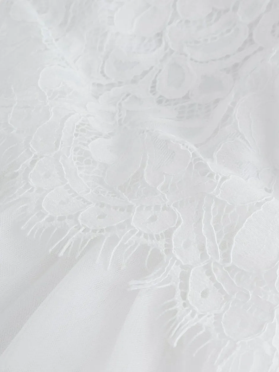 Baker by Ted Baker Lace Mesh Dress White