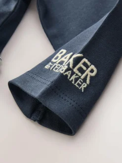 Baker by Ted Baker Long Sleeve T-Shirt and Striped Dungarees Set Outlet