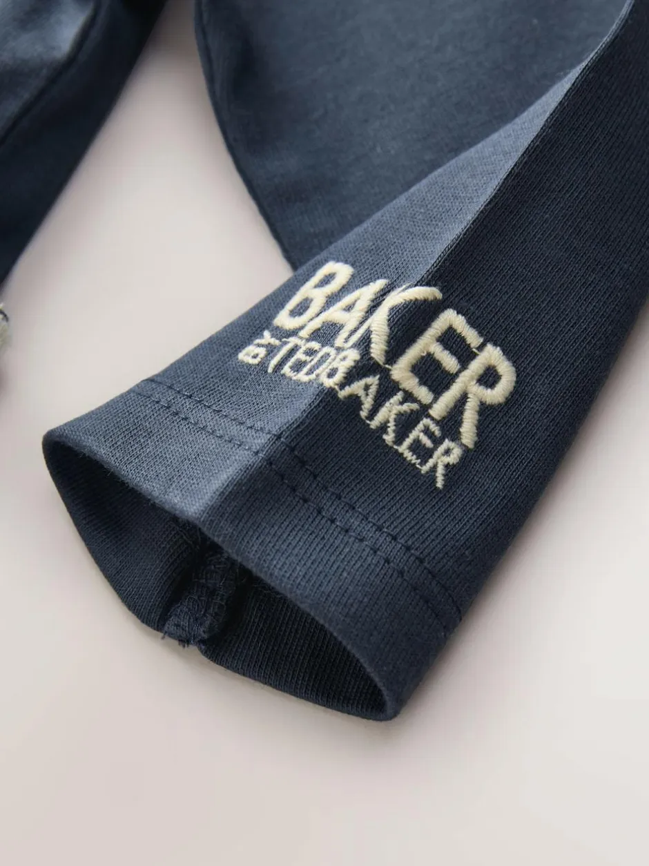 Baker by Ted Baker Long Sleeve T-Shirt and Striped Dungarees Set Outlet