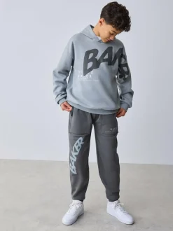 Baker by Ted Baker Oversized Graphic Hoodie and Joggers Set Grey Best