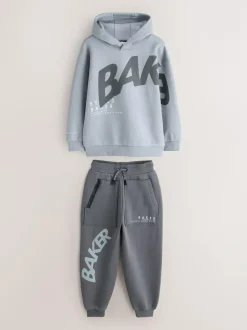 Baker by Ted Baker Oversized Graphic Hoodie and Joggers Set Grey Best