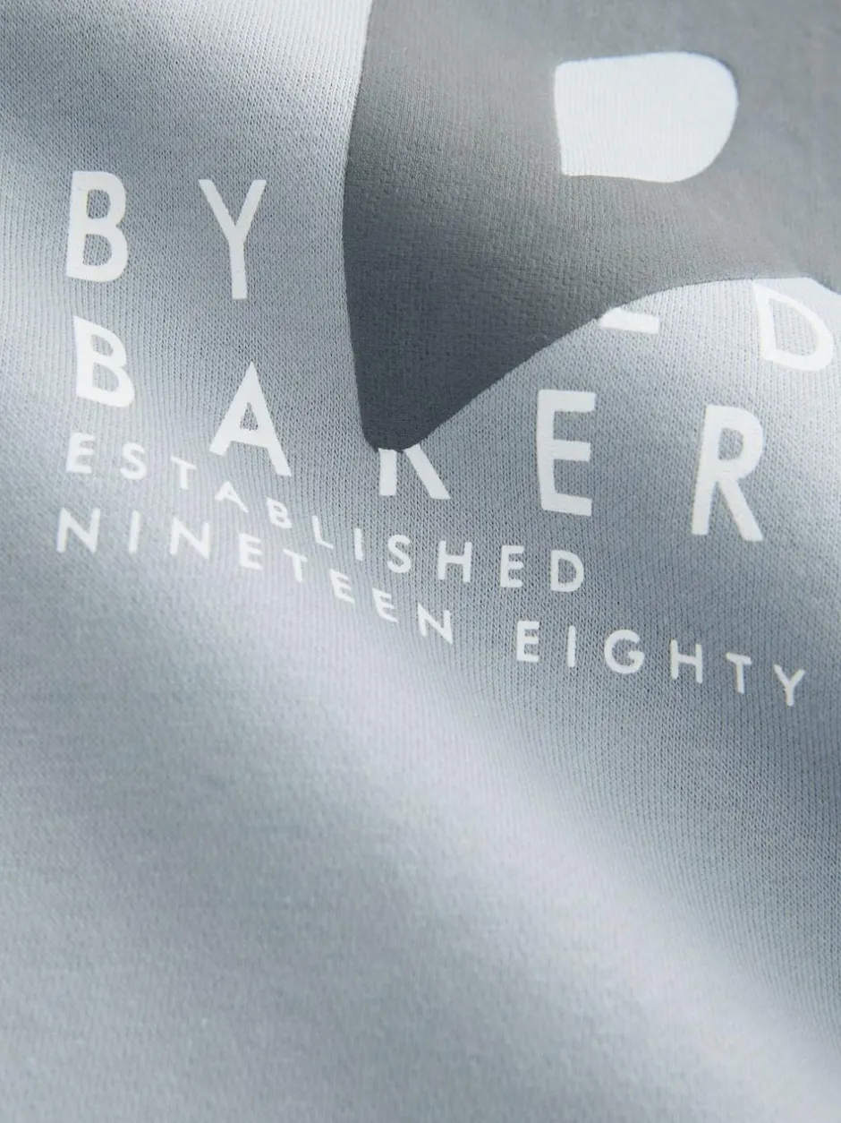 Baker by Ted Baker Oversized Graphic Hoodie and Joggers Set Grey Best
