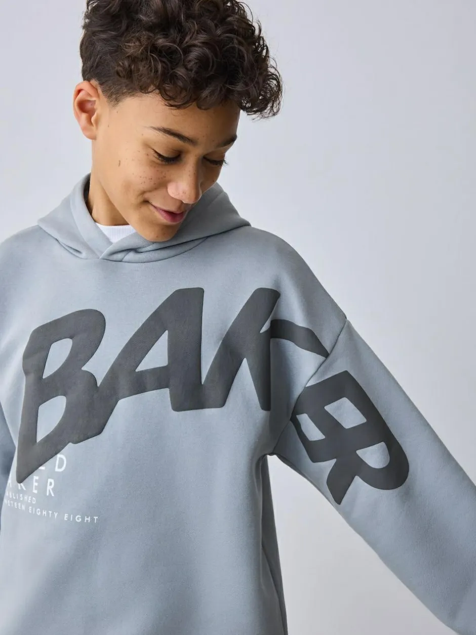 Baker by Ted Baker Oversized Graphic Hoodie and Joggers Set Grey Best