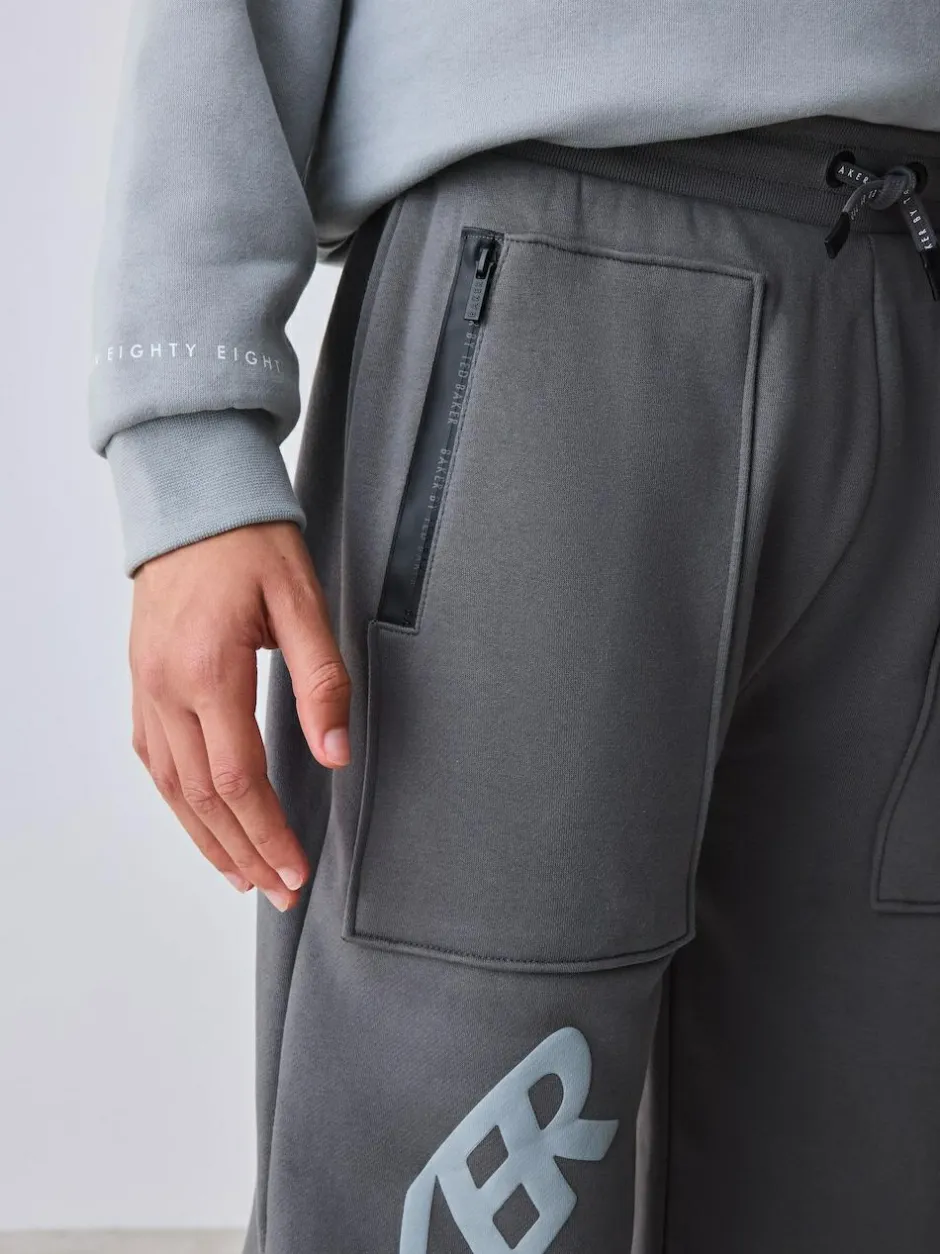 Baker by Ted Baker Oversized Graphic Hoodie and Joggers Set Grey Best