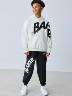 Baker by Ted Baker Oversized Graphic Hoodie and Joggers Set White