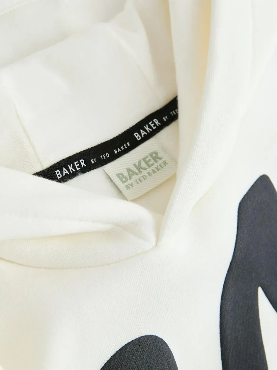 Baker by Ted Baker Oversized Graphic Hoodie and Joggers Set White