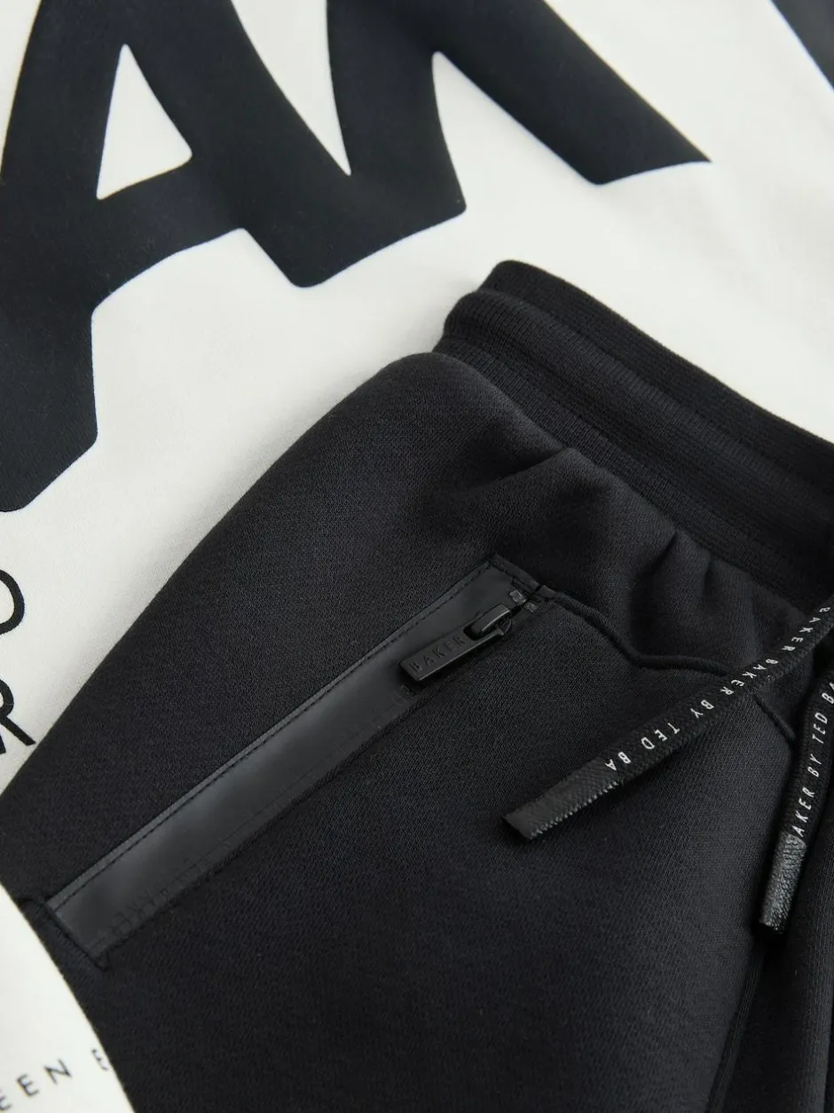 Baker by Ted Baker Oversized Graphic Hoodie and Joggers Set White