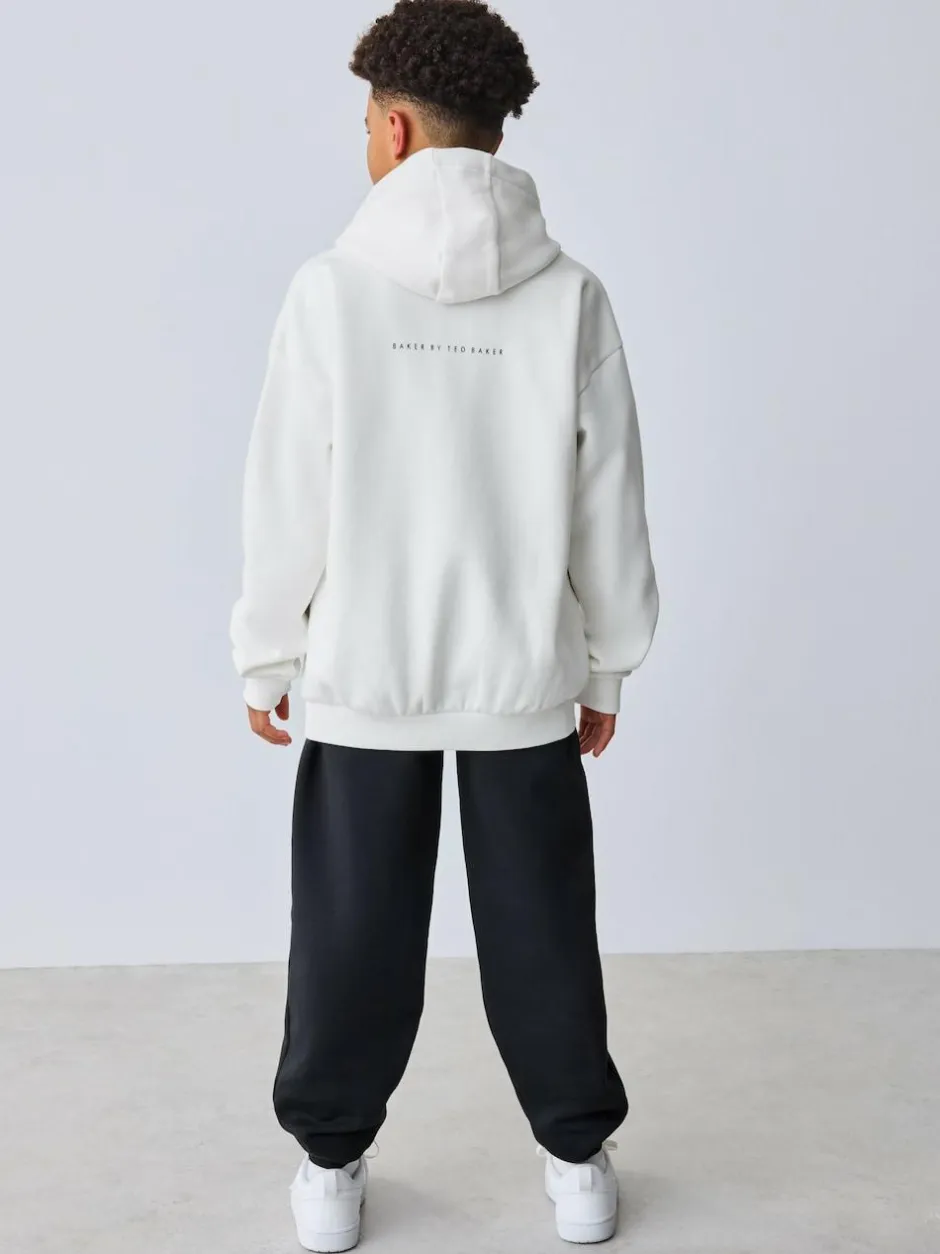 Baker by Ted Baker Oversized Graphic Hoodie and Joggers Set White