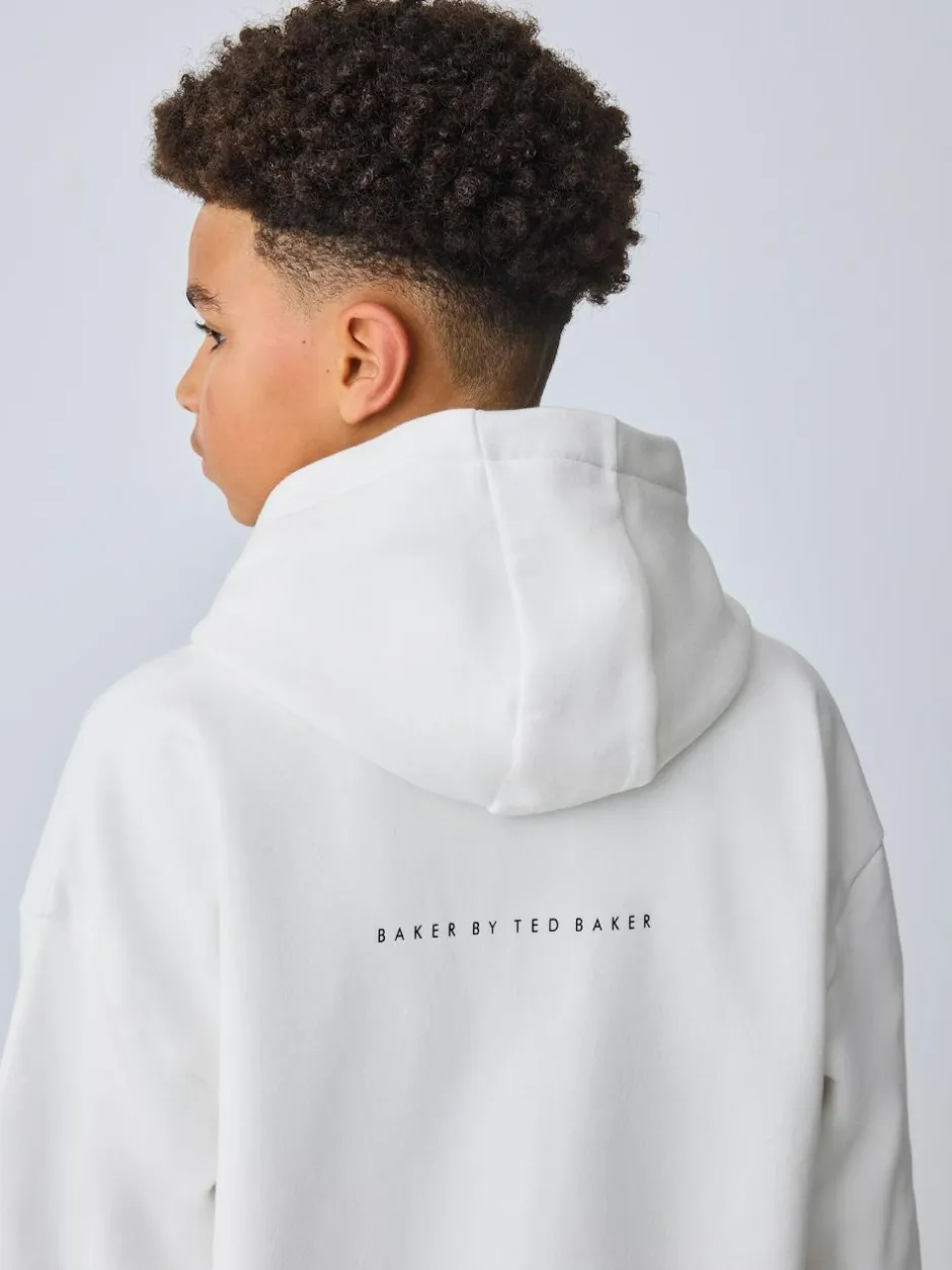 Baker by Ted Baker Oversized Graphic Hoodie and Joggers Set White