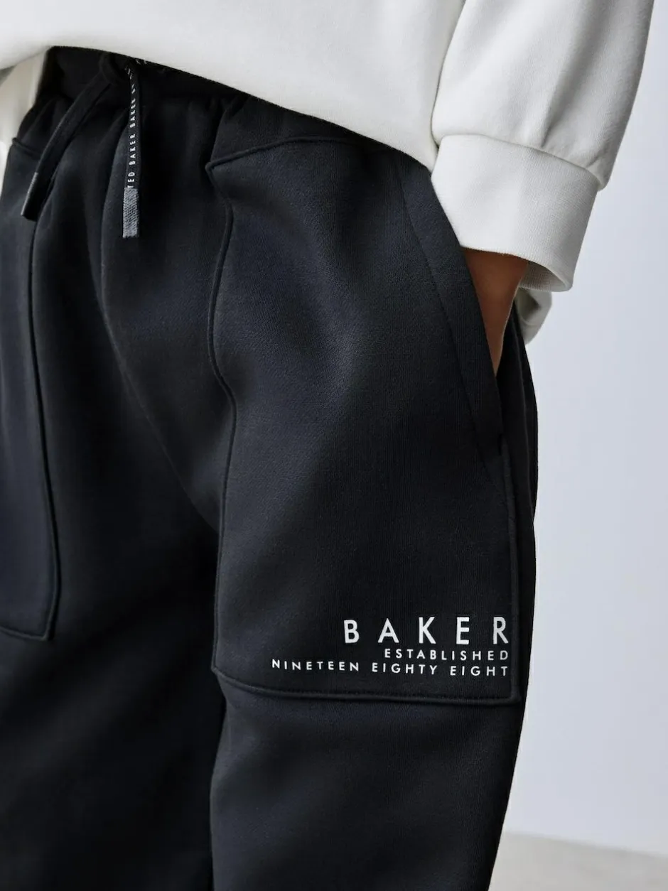 Baker by Ted Baker Oversized Graphic Hoodie and Joggers Set White