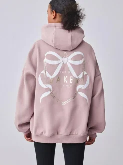 Baker by Ted Baker Oversized Back Print Hoodie New