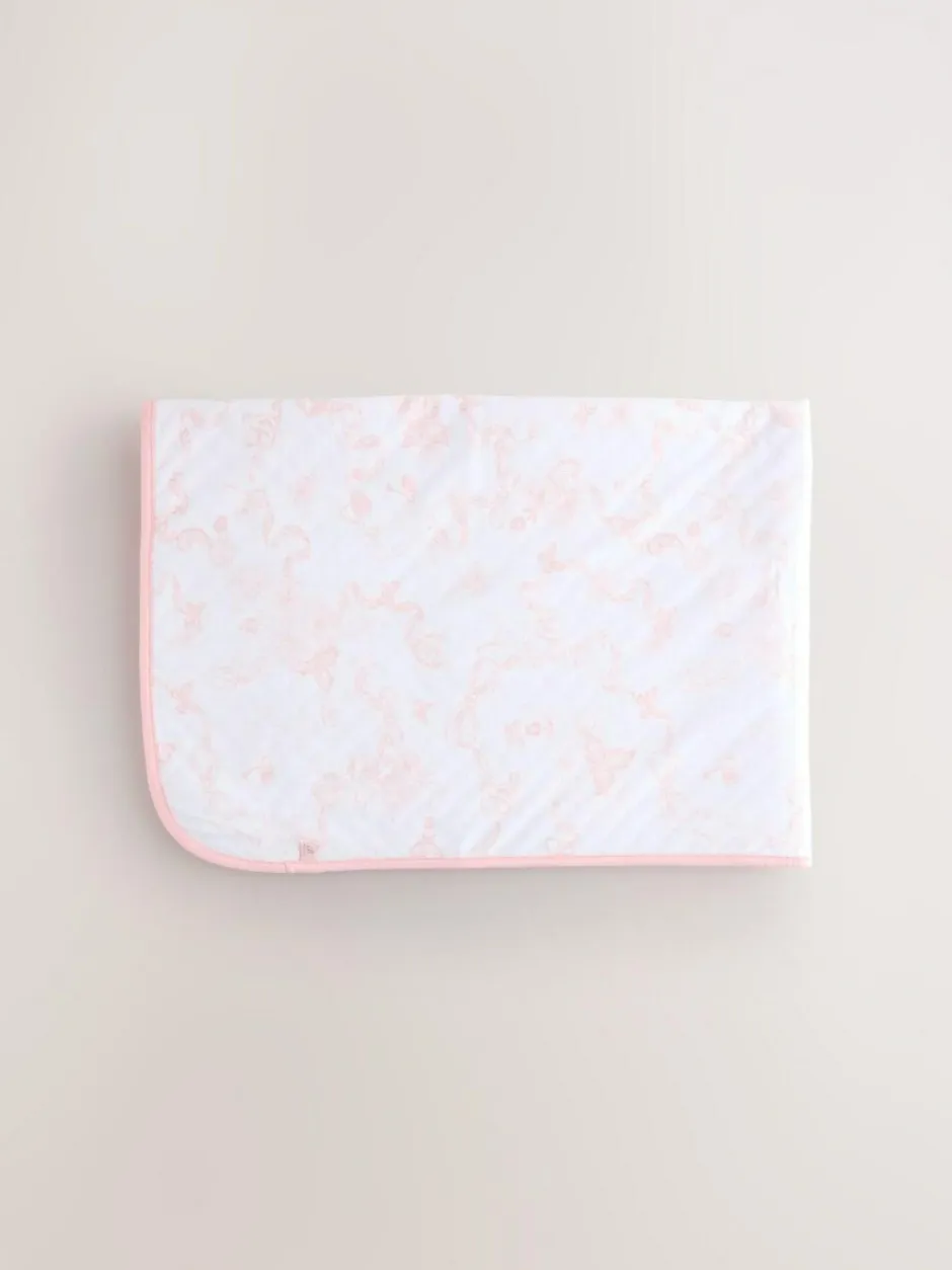 Baker by Ted Baker Pink All-Over Bunny and Bow Print Blanket Clearance