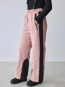 Baker by Ted Baker Pink Waterproof Logo-Tape Padded Ski Salopettes Trousers Outlet