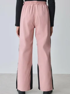 Baker by Ted Baker Pink Waterproof Logo-Tape Padded Ski Salopettes Trousers Outlet