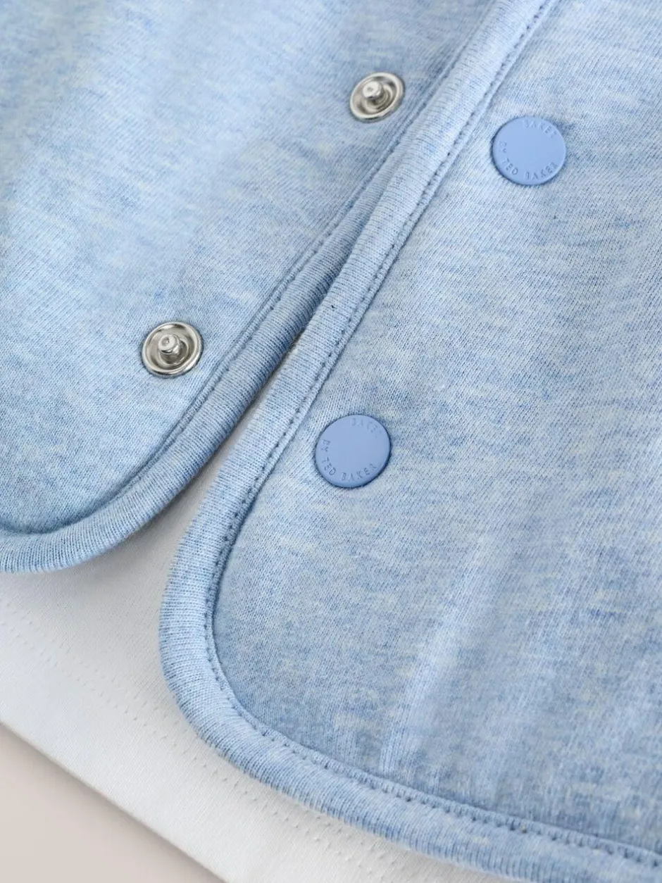 Baker by Ted Baker Quilted Jacket T-Shirt and Trousers 3 Piece Set Blue Sale