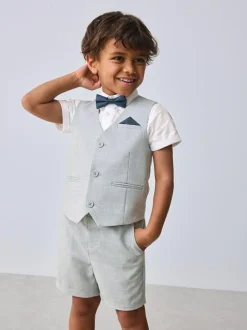 Baker by Ted Baker Shirt Waistcoat and Shorts Set Grey Outlet