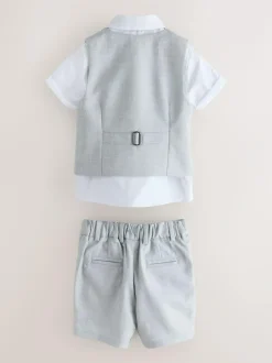 Baker by Ted Baker Shirt Waistcoat and Shorts Set Grey Outlet