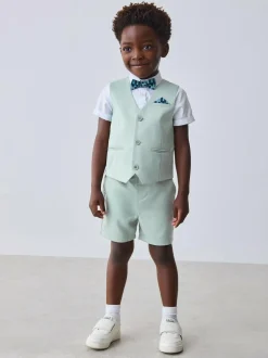 Baker by Ted Baker Shirt Waistcoat and Shorts Set Green Sale
