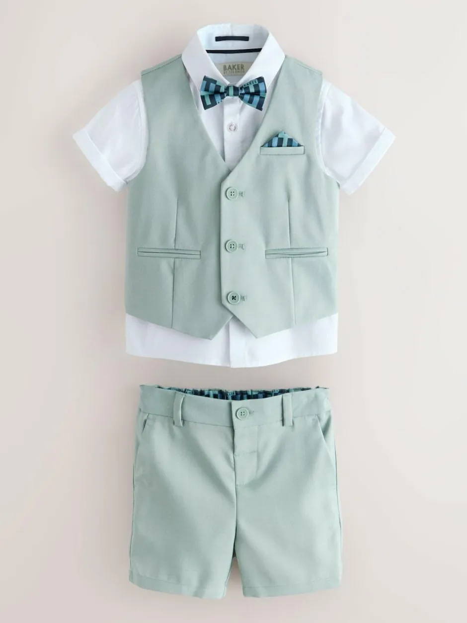 Baker by Ted Baker Shirt Waistcoat and Shorts Set Green Sale