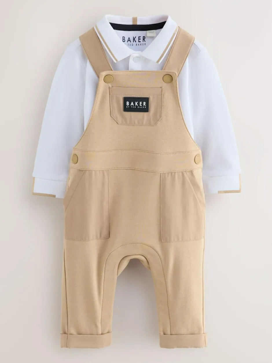 Baker by Ted Baker Stone Dungaree and Polo Shirt Set Best
