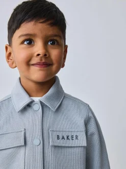 Baker by Ted Baker Textured Shacket, T-Shirt and Trousers Set