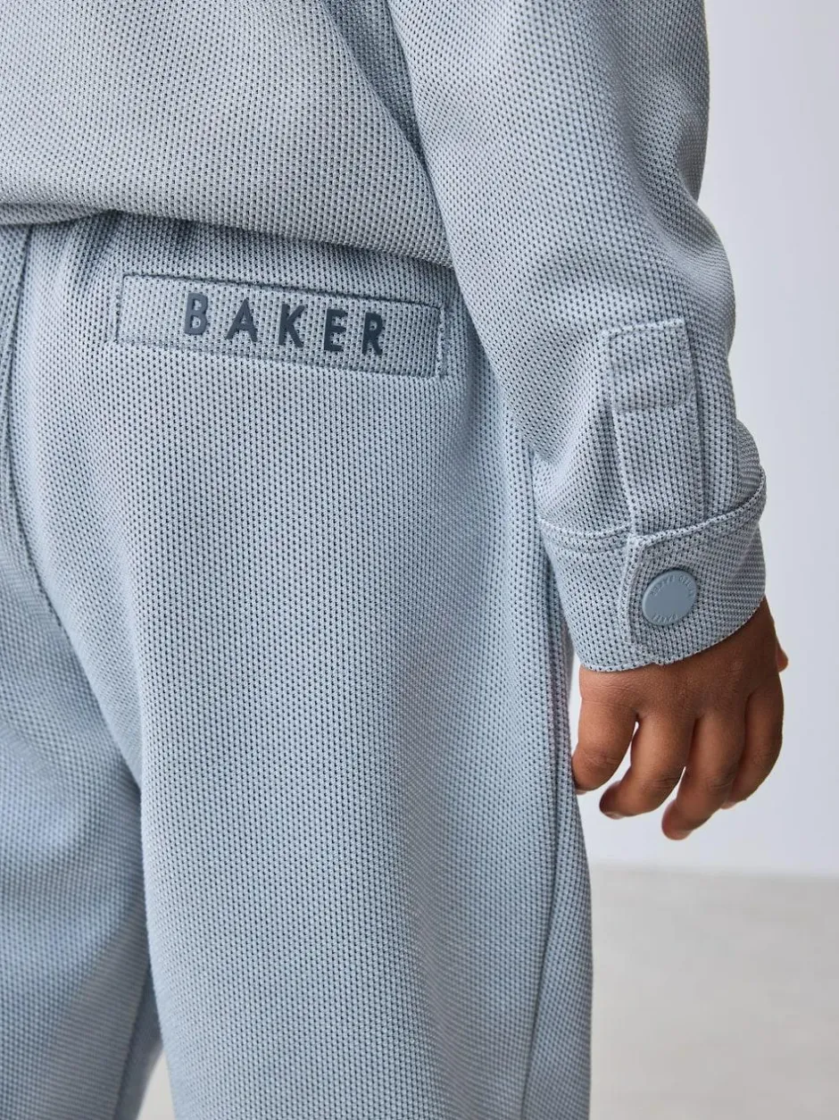Baker by Ted Baker Textured Shacket, T-Shirt and Trousers Set