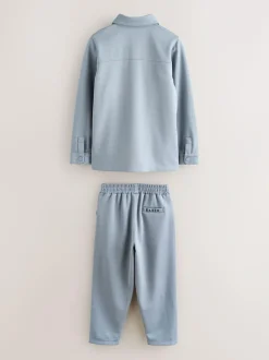 Baker by Ted Baker Textured Shacket, T-Shirt and Trousers Set