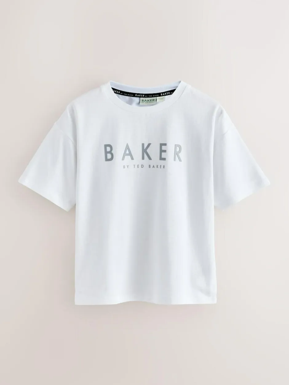 Baker by Ted Baker Textured Shacket, T-Shirt and Trousers Set