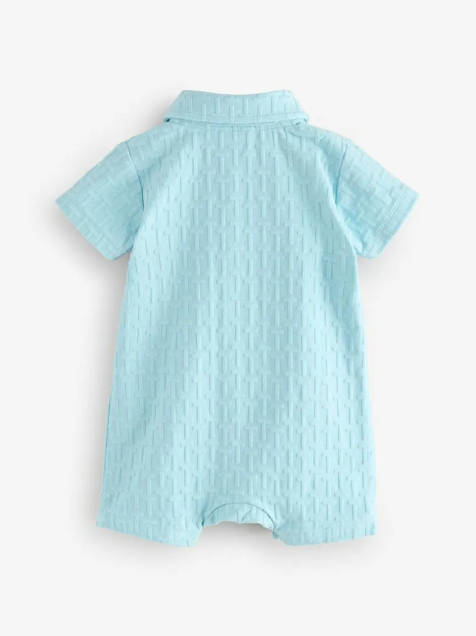 Baker by Ted Baker Textured Romper and Hat Set Blue Online
