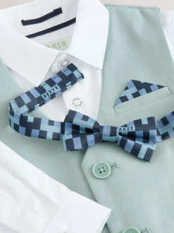 Baker by Ted Baker Waistcoat Shirt And Trousers Set Green Outlet